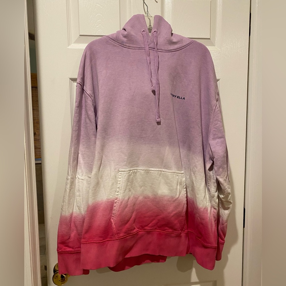 Ivory Ella Ombré Hoodie-Size XL
